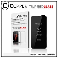 Realme 5 - COPPER Tempered Glass PRIVACY/ANTI SPY(Full Glue)
