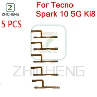 For Tecno Spark 10 5G Ki8 Power on off button flex Switch volume button flex