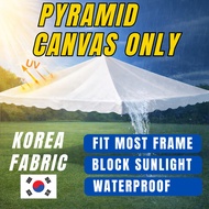 Canopy Boi 20x20 Khemah Piramid Kanvas Sahaja PVC Korea (KANVAS SAHAJA) Pyramid Tent Canvas Only