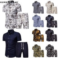 Kemeja Batik Men's Casual Floral Shirt Slim Fit Hawaiian Business Men Shirt Sleeve Korean Lengan Pen