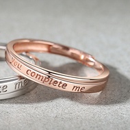 แหวนคู่รัก S925 เงินแท้ Rose Gold แหวนตัวอักษรแบบเกาหลี แหวนหาง แหวนคู่รัก แหวนเงิน แหวนแฟชั่น แหวนเ