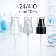 BOTTLE PUMP HEAD 24/410 PUMP DISPENSER HEAD 17CM TUBE / BLACK / WHITE/TRANSPARENT