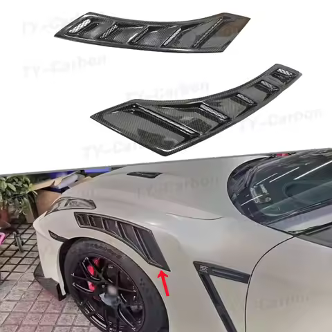 Carbon Fiber Front Fender Air Vent Trim Spoiler Canards Side Fender For Nissan GTR R35 GTR35 350Z 37