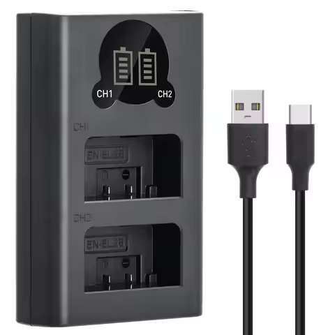 EN-EL25 Battery Charger Double Slot EN-EL25 Charger for Nikon EN-EL25 ENEL25 EN-EL25a Battery, MH-32