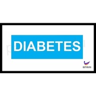 Diabetes Label/ Diabetic Sticker/ Kencing  Manis/ Medical Label - BLUE