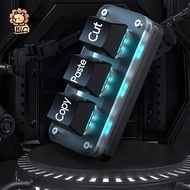 Mini 3-Key Cut Copy Paste Ctrl X C V Shortcut RGB Macro OSU Keypad Programmable Mechanical