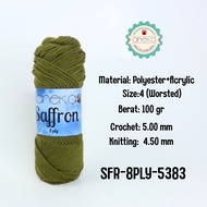 ANEKA - 8-Ply Saffron Knitting Yarn / Crochet Knitting Yarn - 5383 - Olive