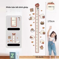 Cute Capybara Height Measurement Wall Sticker Baby Height Chart Adorable PVC Room Decor Flat Wall St