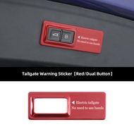 Car Trunk Warning Sticker Electric Tailgate Lifting Cover For Audi Q5 Q7 Q8 Q3 A7 A1 A2 A3 A4 A5 A6 