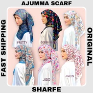 [HOT & VIRAL ] READY STOCK AJUMMA SCARF TUDUNG BAWAL BIDANG 45 COTTON VOILE JAPANESE FREE BROOCH ( R