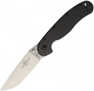 มีดพับ Ontario RAT 1 Folding Knife Satin D2 Plain Blade, Carbon Fiber Handles (8867CF)