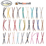Beebeecraft 5~10pcs Nylon Twisted Cord Bracelet Making Slider Bracelet Making with Brass Findings Round Golden Mixed Color Single Chain For Bracelet Jewelry Making