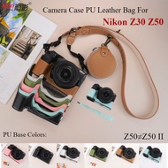 Nikon Z30 Camera Case PU Leather Bag Case Protrector Cover For Nikon Z30 Z50 Bottom Replaceable Batt