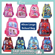 EASY WEARHOUSE 40cm School Bag Toy Story Frozen Sonic Princess LOL Superhero Ironman Captain America Spiderman Batman