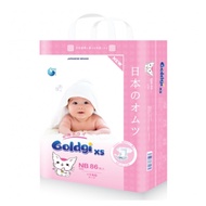 [Mua 2 Giảm 35k] Tã Dán Goldgi X5 Bỉm Quần Siêu Mỏng Siêu Thấm Hút Không Vón Cục Hàng Cao Cấp NB86/S