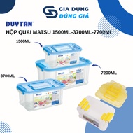 Set of 3 Duy Tan Transparent Plastic Food Containers with Handles and Sealed Lid 1.5L 3.7L 7.2L to S