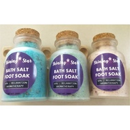 Shining Star Foot Bath Salt / Foot Bath Spa / Epsom Salt - Pink Himalayan Salt - Sea Salt / 200g.