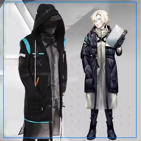 Arknights Game Doctor Cosplay Costume Rhodes Island Doctor Outfits Jacket Pants Mask Gloves Full Set
