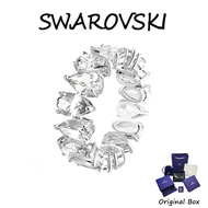 ♈Swarovski♈ 5572825 แหวนเงินสเตอร์ลิง S925 Matrix Vittore Drop Cut ประดับพลอยคริสตัลสีขาว (แจกกล่องข