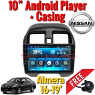 (Nissan Almera 2016-2019) 10" Android 2-DIN Car Player IPS Screen 1GB/2GB Ram + 32GB with Casing Plug and Play