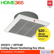 KDK Ceiling Mount Ventilating Fan 20cm 20CQT1 / 20TGQF