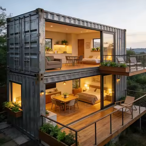 Customized 40ft Prefab Container House 20ft Expandable Container Home Studio with Bathroom 40 Feet C