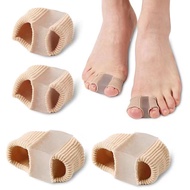 Cross-Border Toe Toe Separator Thumb Valgus Big Foot Bone Overlapping Toe Separator Men's and Women's Fiber Double Hole Sleeve Orthosis