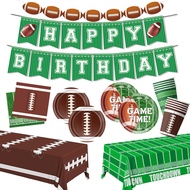 【0011245e6j56.my】 Super Bowl Rugby Party Supplies American Football Children Birthday Party Tablewar