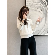 [Celebrity Chanel Style] High-End Autumn Winter New Style Pullover Ladies Sweater Lapel Long-Sleeved