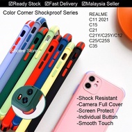 Realme C35 C25 C25S C25Y C21Y C21 C15 C12 C11 2021 Color Corner Shockproof Phone Case Casing Cover H