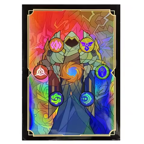 60pcs/bag Holographic Card Sleeves for Standard Size Card Protectors PTCG/OPCG Foil Sleeve TCG Game 