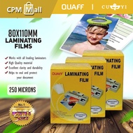 [1 PACK] ID Size QUAFF Laminating Film 80x110mm 250 Mic | CPM