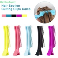 DayDayTO   Professional Hair Grip Clamps Salon Hair Section Cutting Clips Comb Barber Dyeing Perm Ha