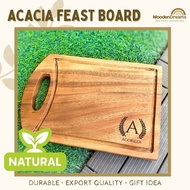 Personalized Acacia FEAST Board | Charcuterie Chopping Cutting Board (Laser Engraving)