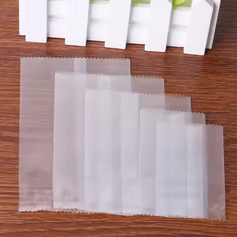 100pcs 7x11cm11x16cm Matte Transparent Middle Sealing Sawtooth Frosted Plastic Bag Candy Biscuit Foo
