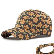 Boho Tropical Print Baseball Cap Women Outdoor Washed Denim Cap Female Fashion Visor Bohemian Jeans 