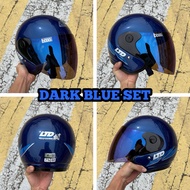 SPECIAL EDITION COMBO SET HELMET LTD SPORT DARK BLUE LINE INCLUDE VISOR BLUE INDEX SIDE COVER LTD SP
