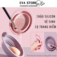 Makeup Brush Cleaning Tool, Silicone Cleaning Sponge, Convenient Foldable Silicone Washing Brush Bas