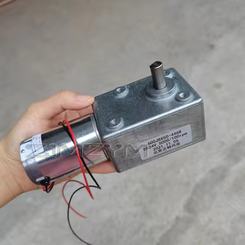 600JSX-4468 Square Turbo-Worm Gear Reduce Box Self-Lock 12V 24V Motor High Torque Speed 1/5/10/15/30