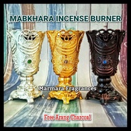 Mabkhara Incense Burner Pembakar Oud Bukhoor Bakhoor Oudh Gaharu Agarwood Kemenyan Dupa