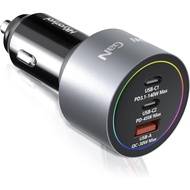 175W Car Charger Adapter Super Fast Charging PD3.1 140W/PD3.0 100W PPS45W QC3.0+PD 35W PPS25W+30W fo