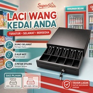 POS Cash Drawer RJ11 for Cash Register Printer Metal Cashier Drawer with Key Lock 4 Bill 5 Coin / La