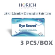 (3 pcs) Horien Eye Secret 38% Monthly Disposable Lens Clear Contact Lenses
