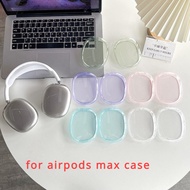 For AirPods Max Case Solid color silicon transparent full edge Protective Bluetooth Earphone Cases for Apple Airpods max Cover
