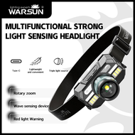 WARSUN WD09 LED   Lampu Kepala WARSUN WD09 LED Boleh Cas Sensor Gerakan Ultra Terang untuk Memancing