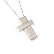 【日本直寄 二手美品】Gucci GUCCI 項鍊 分離式十字 925 銀 飾品 經全新拋光處理