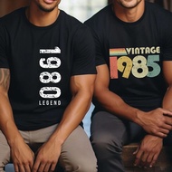 45th Anniversary T-shirt (1980-1989) Classic and legendary clothes from 1980 to 1989. Retro 40th bir