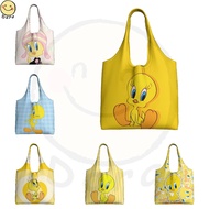 Tweety Bird Canvas Tote Bag Commuter Shoulder Bag Large Capacity Reusable Shopping Bag