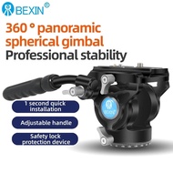 BEXIN MVH10 Professional Fluid Head Video Tripod Head 360° Panorama Fluid Hydraulic Head Max Load 10