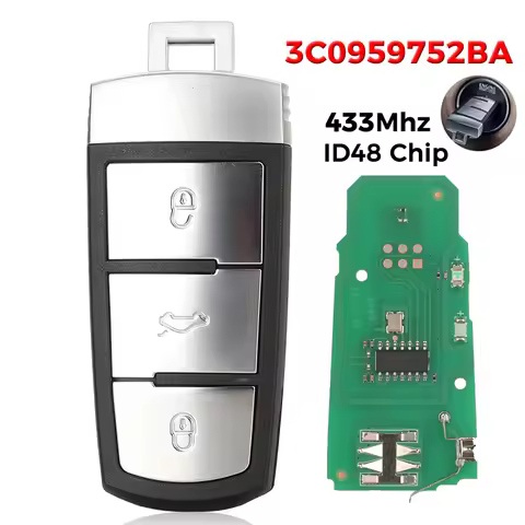 jingyuqin 3C0 959 752 BA Smart Remote Key 434Mhz ID48 Chip For VW VolksWagen Passat B6 3C B7 Magotan